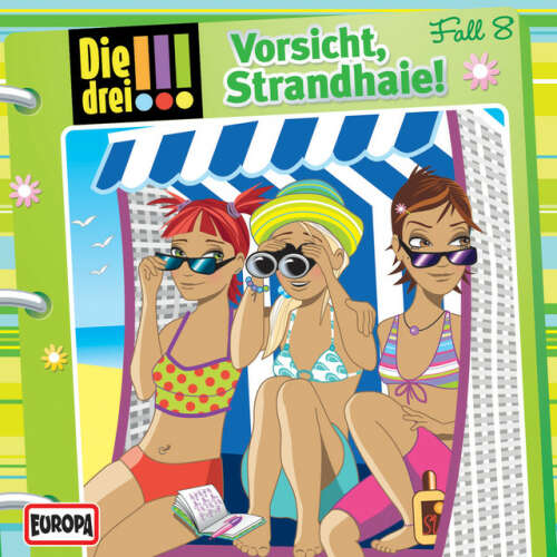 Cover von Die drei !!! - 008/Vorsicht Strandhaie