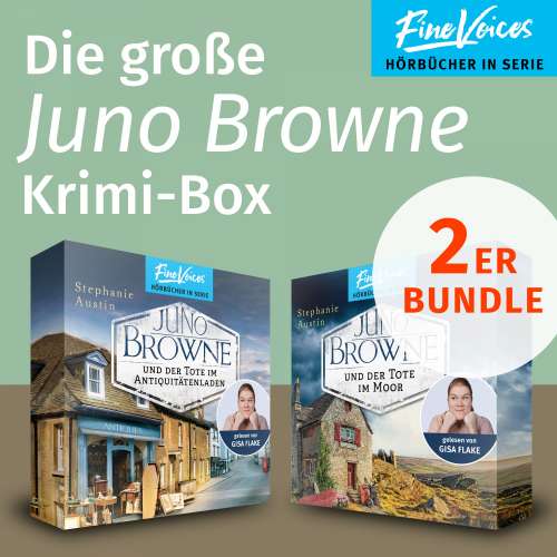 Cover von Stephanie Austin - Die große Juno Browne Krimi-Box - Juno Browne und der Tote im Antiquitätenladen + Juno Browne und der Tote im Moor
