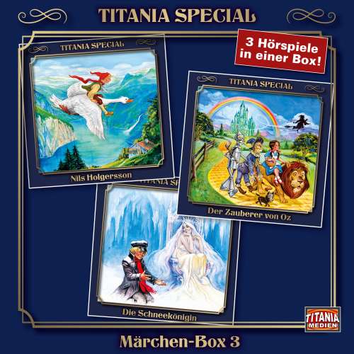 Cover von Titania Special - Box 3 - Nils Holgersson, Der Zauberer von Oz, Die Schneekönigin