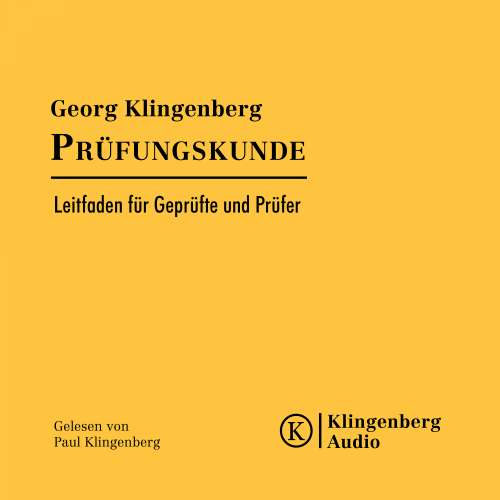 Cover von Georg Klingenberg - Prüfungskunde - Leitfaden für Geprüfte und Prüfer