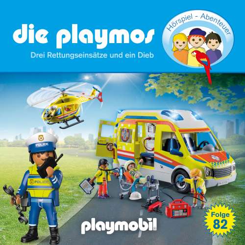 Cover von Die Playmos - Das Original Playmobil Hörspiel - Folge 82 - Drei Rettungseinsätze und ein Dieb