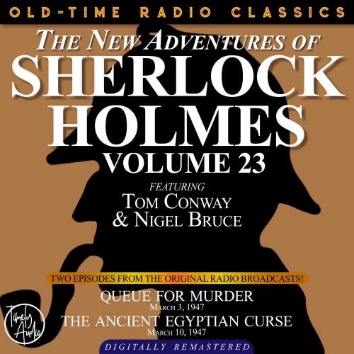 Cover von Dennis Green - The New Adventures of Sherlock Holmes, Volume 23 - Episode 1 - Queue for Murder. Episode 2 - The Ancient Egyptian Curse.