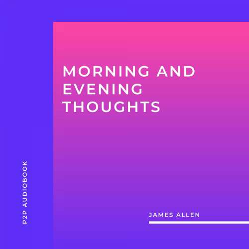 Cover von James Allen - Morning and Evening Thoughts