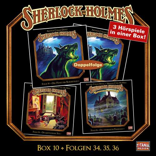 Cover von Sherlock Holmes - Die geheimen Fälle des Meisterdetektivs -  Box 10 - Folgen 34, 35, 36